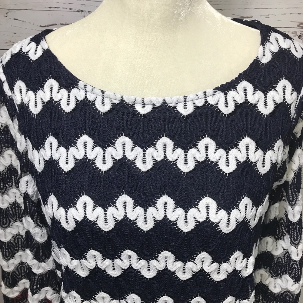 Navy & White Midi Dress - Picture 6 of 10